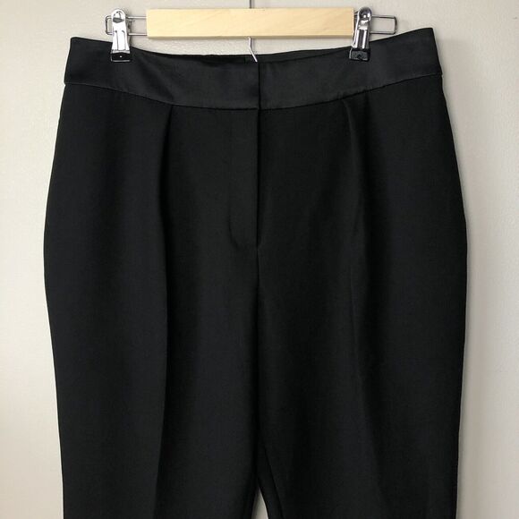 White House Black Market Dress Pants Womens 10 Long Pleated Straight Leg Career - Picture 2 of 15